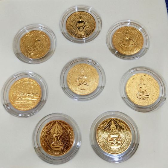 ชุดเหรียญที่ระลึก พระประจำวันเกิด 8 เหรียญ 8 วัน เนื้อคิวโปรนิเกิล ชุบทอง บรรจุกล่องหนัง พร้อมใบรับรองจากกรมธนาร้กษ์ รูปที่ 3