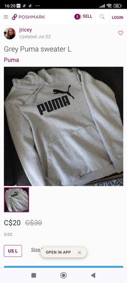 เสื้อ ฮูด Puma Sweater    Puma รูปที่ 5