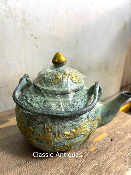 กาน้ำชา ทองเหลือง สะสม รูปที่ 6