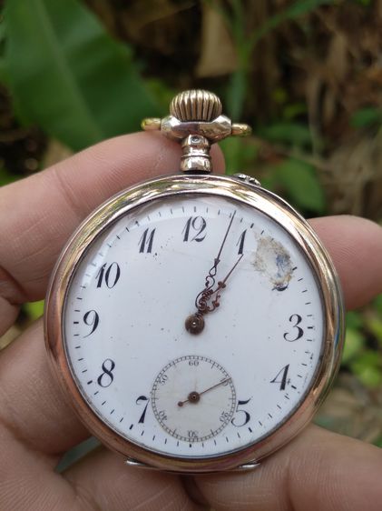 Vintage L.W.C.pocket watch silver body 1904's นาฬิกาพก ไขลาน หน้ากระเบื้อง เรือนเงินตอกโต็ต ขอบกะไหล่นาก เก่าอายุ100กว่าปี เดินปรกติ  รูปที่ 14