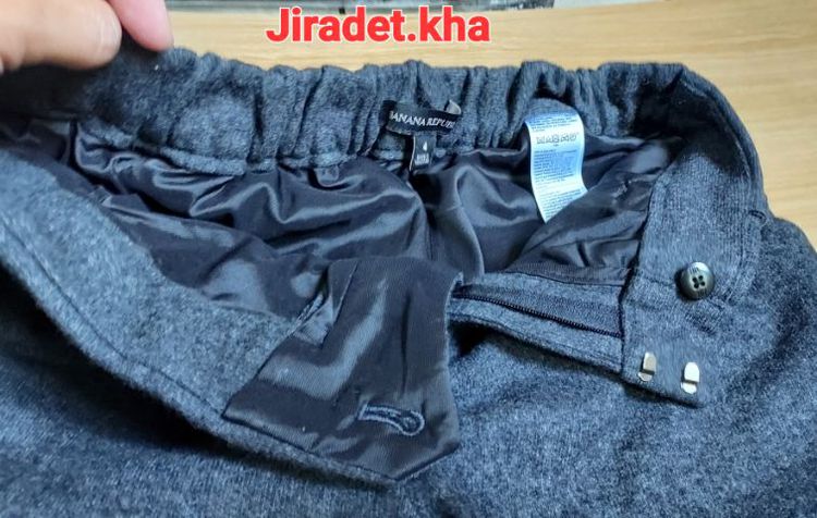 กางเกงผ้าแบรนด์ BANANA REPUBLIC สีดำ ไซส์(4) ความยาวกางเกง 32 นิ้ว ปลายขากว้าง 6.5 นิ้ว สินค้าใหม่ สินค้าคัดมาจากโกดังสินค้าญี่ปุ่น  รูปที่ 5