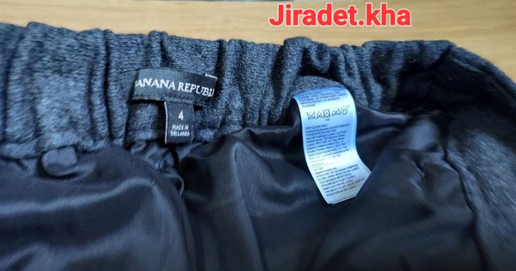 กางเกงผ้าแบรนด์ BANANA REPUBLIC สีดำ ไซส์(4) ความยาวกางเกง 32 นิ้ว ปลายขากว้าง 6.5 นิ้ว สินค้าใหม่ สินค้าคัดมาจากโกดังสินค้าญี่ปุ่น  รูปที่ 4