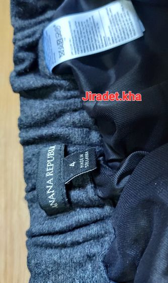 กางเกงผ้าแบรนด์ BANANA REPUBLIC สีดำ ไซส์(4) ความยาวกางเกง 32 นิ้ว ปลายขากว้าง 6.5 นิ้ว สินค้าใหม่ สินค้าคัดมาจากโกดังสินค้าญี่ปุ่น  รูปที่ 7