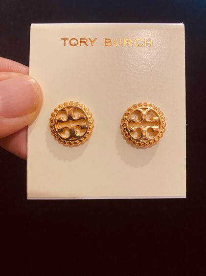 ของแท้สินค้า outlet TORY BURCH Rope Logo ต่างหู สีทอง   รูปที่ 4