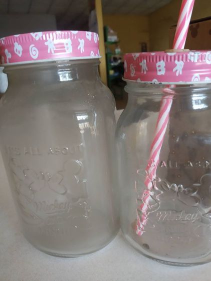 ชุดแก้วน้ำแม็กกี้เมา(ชุดแก้วน้ำคู่ลายขอบสีชมพู)สะสมหรือโชว์ รูปที่ 8