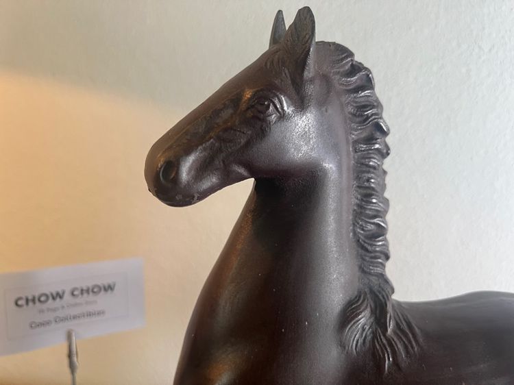HORSE Bronze  Statue 15 inch Engraving Japan Vintage Figurine Figure Art รูปที่ 4