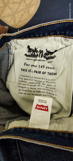 Levis 511 กางเกงยีนส์ชาย กระบอกเล็ก ผ้ายืด ของแท้ ป้าย31วัดจริง32 สวยมาก รูปที่ 5