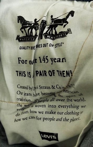 Levis 511 กางเกงยีนส์ชาย กระบอกเล็ก ผ้ายืด ของแท้ ป้าย31วัดจริง32 สวยมาก รูปที่ 7