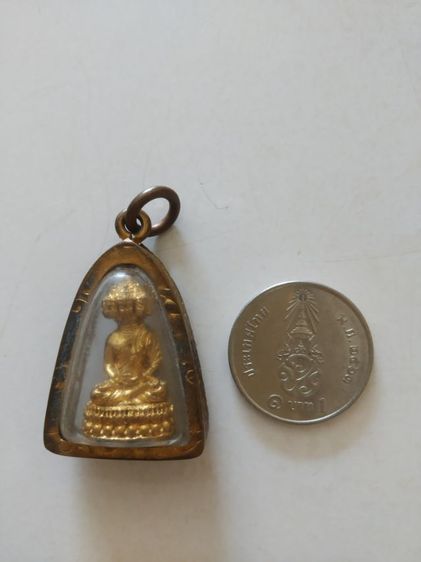 พระพิมพ์เล็กเนื้อกะไหล่ทอง(พระมหาเศรษฐีนวโกฏิไม่ทราบเกจิที่สร้าง(เนื้อโลหะไม่ทราบชนิด))พระบ้านพระเครื่องรางของมงคล รูปที่ 5