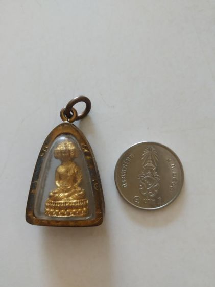 พระพิมพ์เล็กเนื้อกะไหล่ทอง(พระมหาเศรษฐีนวโกฏิไม่ทราบเกจิที่สร้าง(เนื้อโลหะไม่ทราบชนิด))พระบ้านพระเครื่องรางของมงคล รูปที่ 6