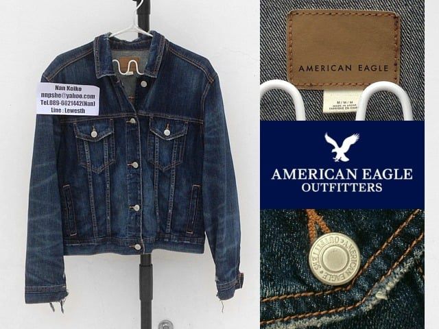 เสื้อแจ็คเก็ตยีน American Eagle