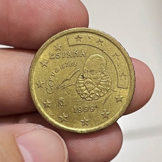 เหรียญ ธนบัตร ต่างประเทศ เหรียญ 50 เซ็นต์ Cervantes จากรุ่นที่ 1 ปี 1999