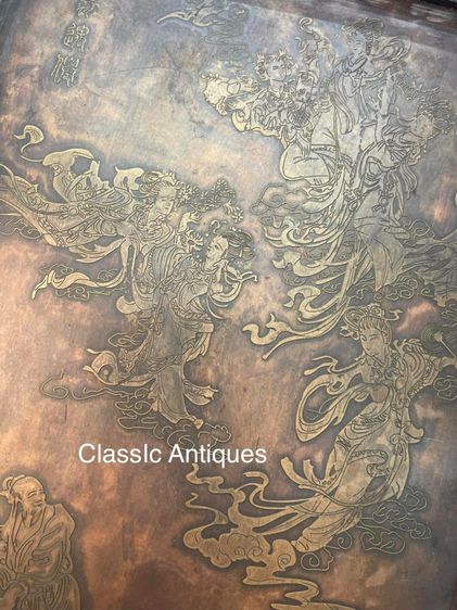 ถาด ทองเหลืองลายเทพธิดานางฟ้าA2 รูปที่ 2