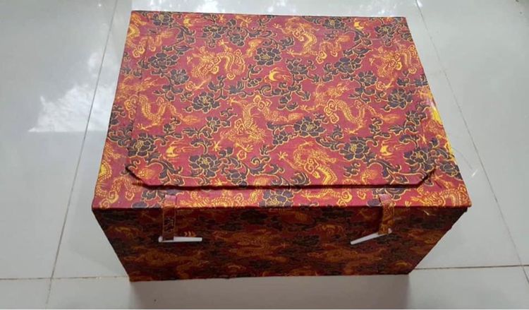 กล่องใส่ของ บุผ้าลายมังกร รูปที่ 3