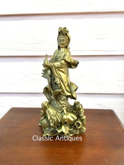 เจ้าแม่กวนอิม ขี่มังกรทองเหลือง A14 รูปที่ 4