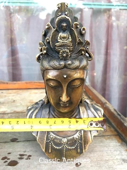 เจ้าแม่กวนอิม ทองเหลืองA4 รูปที่ 3