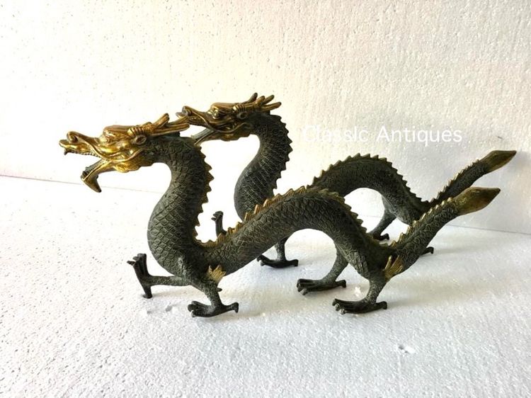 มังกร คู่ทองเหลืองปัดทอง ตัวใหญ่ รูปที่ 2