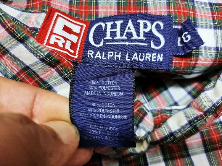 32เสื้อเชิ๊ตChaps Ralph Lauren(Size L)สภาพเหมือนใหม่ รูปที่ 8