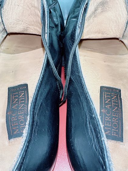 รองเท้าหนังแท้ Mercanti Fiorentini Sz.13us46eu30.5cm Made in Italy สีดำ พื้นหนัง สภาพสวย ไม่ขาดซ่อม ใส่เรียนทำงานได้ รูปที่ 13