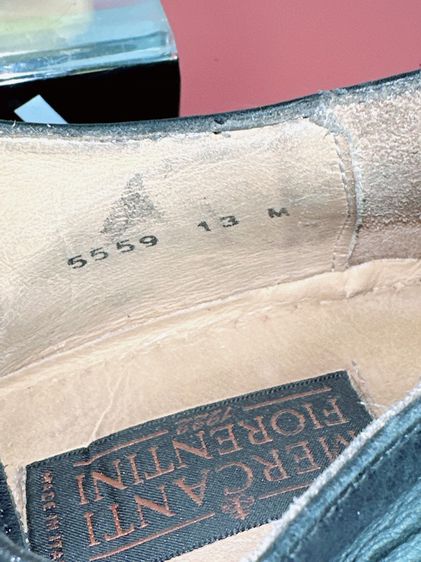 รองเท้าหนังแท้ Mercanti Fiorentini Sz.13us46eu30.5cm Made in Italy สีดำ พื้นหนัง สภาพสวย ไม่ขาดซ่อม ใส่เรียนทำงานได้ รูปที่ 15