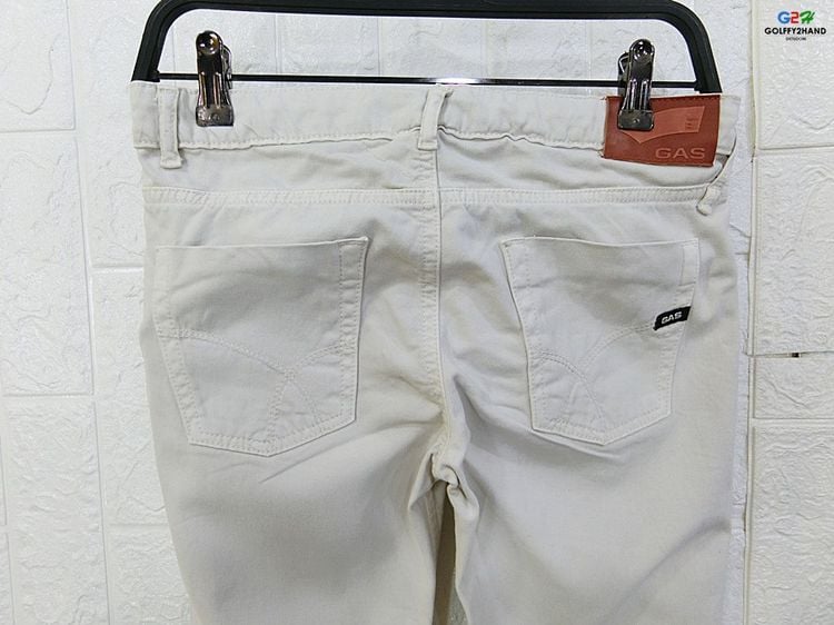 GAS แท้ เอว29 กางเกงขายาวขาวนวลคลาสสิกสปอต รูปที่ 7