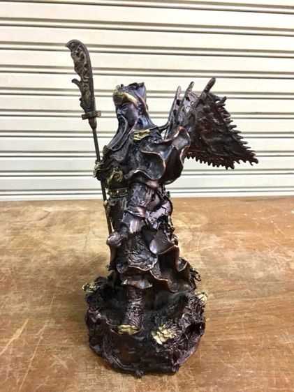 เทพเจ้ากวนอู ปางห้าธง ทองเหลือง A26 รูปที่ 5