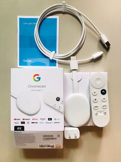 Google Chromecast With Google Tv 4K White Ga01919-Us Snow  อุปกรณ์สตรีมมิ่ง Daysina รูปที่ 10