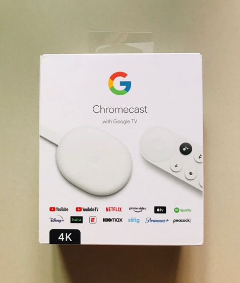 Google Chromecast With Google Tv 4K White Ga01919-Us Snow  อุปกรณ์สตรีมมิ่ง Daysina รูปที่ 2