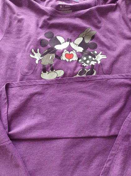 Disney Mickey and Minnie Mouse ❤️ 
T-shirt Family Fun Size XL Womens
สีม่วง คอกลม  ผ้ายืดนิ่ม  รูปที่ 9