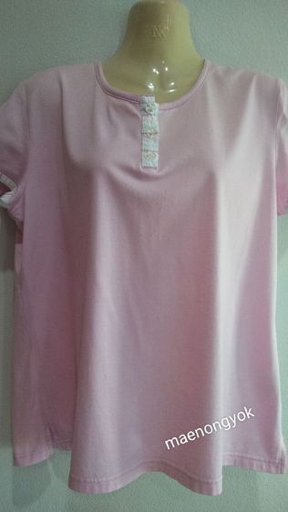เสื้อยืดคอกลม แบรนด์ courreges(L) เสื้อสีสวยแนววินเทจ แบรนด์ดังงานVintage COURRÈGES  แบรนด์ PARIS ป้ายmade in china รูปที่ 5