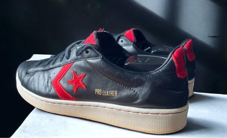 🇺🇸 Unisex Converse Pro Leather Low Top BLACK RED  รูปที่ 3