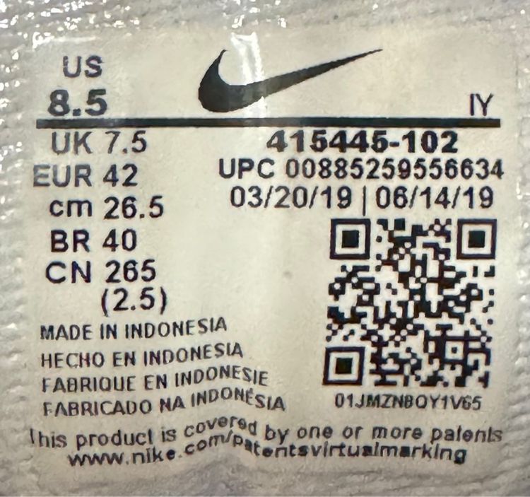 Nike air monarch Size42 ส่งฟรี รูปที่ 6