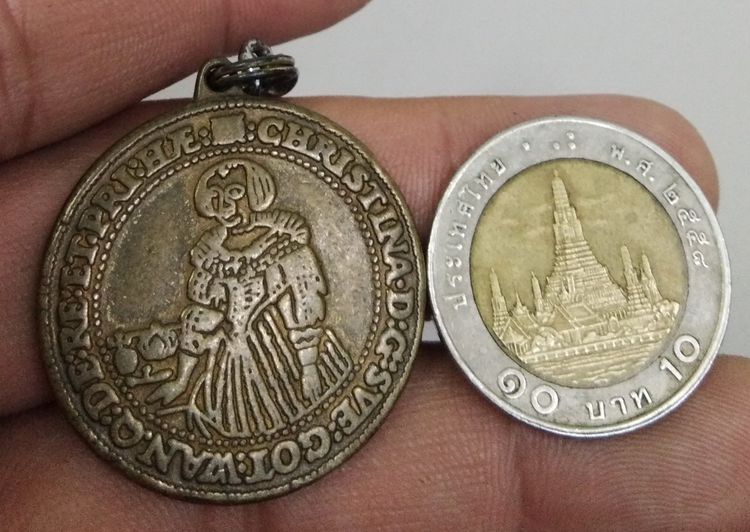75011-เหรียญต่างประเทศเพื่อการสะสม เหรียญเก่า 1640 Year European Coins น่าจะมาจากประเทศสเปน รูปที่ 5