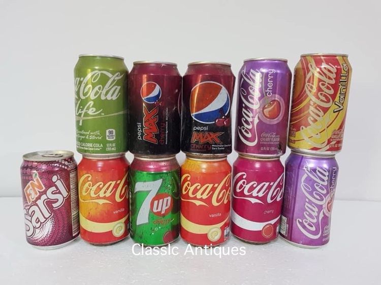 กระป๋องน้ำอัดลม โค้ก เป๊บซี่เก่าสะสมA3 รูปที่ 3