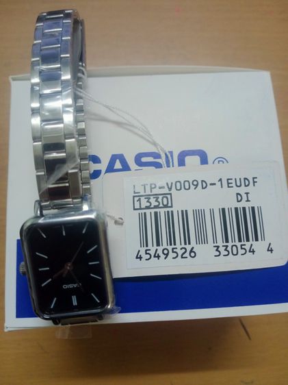 นาฬิกา CASIO LTP-V009D-1EUDF หน้าปัดสีดำ มือหนึ่ง