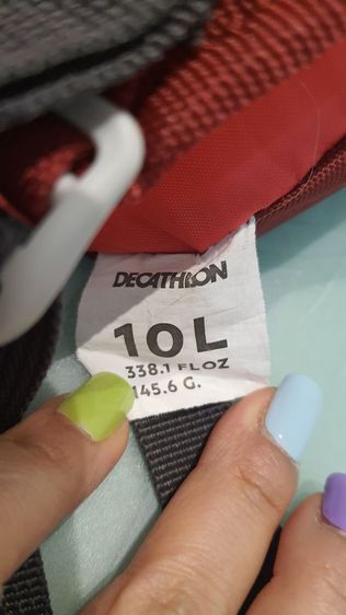 กระเป๋าเป้ decathlon 10 L น้ำหนักเบา มีฟองน้ำแนบหลัง รูปที่ 9
