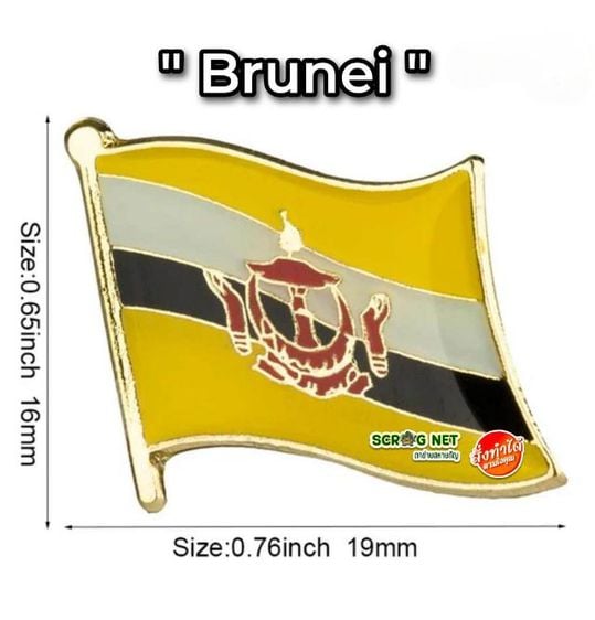 ถูกที่สุด‼️สินค้าพร้อมจัดส่ง 🌟 เข็มกลัดธงชาติทวีปเอเชียตะวันออกเฉียงใต้ Flag of Countries in Southeast Asia Enamel Brooch Pin รูปที่ 9