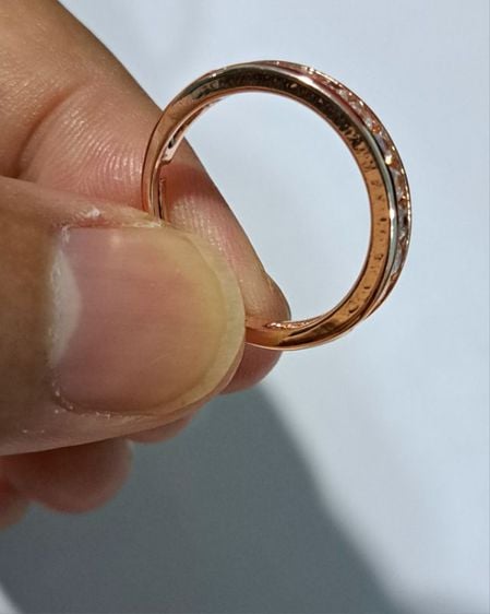 แหวนแถว พิ้งโกล เพชรสวิสcz นิ้วฟรีไซส์ รูปที่ 7