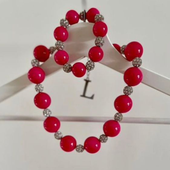 Pink Necklace and Bracelet