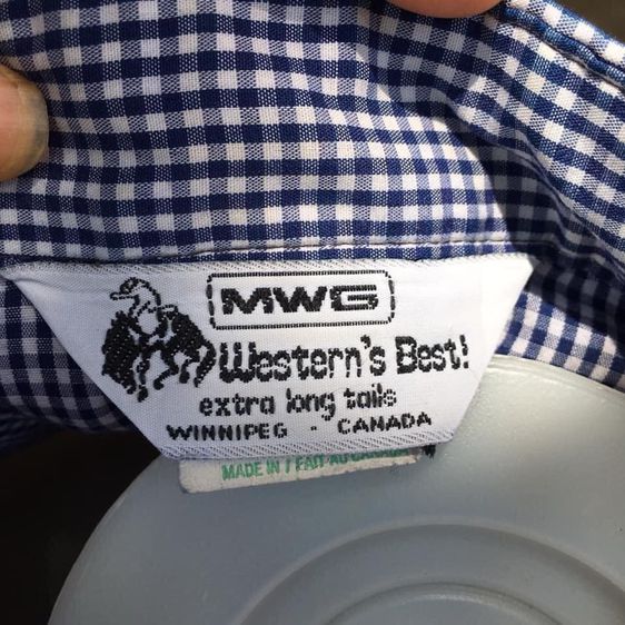 MWG เสื้อเชิ้ตกระดุมมุก ลายผ้าขาวม้า ตาเล็ก รูปที่ 2