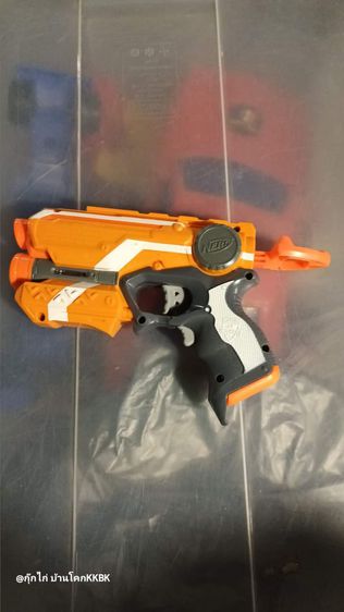 ขออนุญาตครับ
ของเล่น Nerf N Strike Elite Firestrike Red Light Beam Targeting Orange Blaster Dart Gun มือสอง ตามภาพ สภาพดี รูปที่ 2