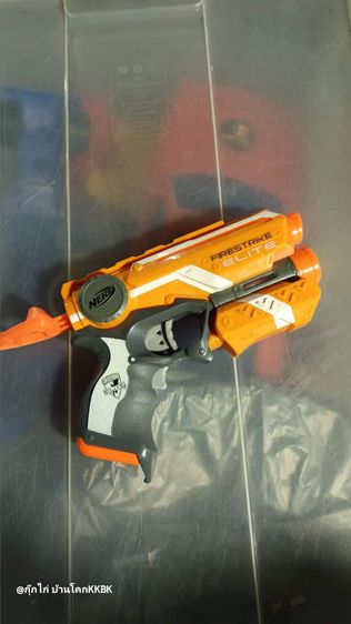 ขออนุญาตครับ
ของเล่น Nerf N Strike Elite Firestrike Red Light Beam Targeting Orange Blaster Dart Gun มือสอง ตามภาพ สภาพดี
