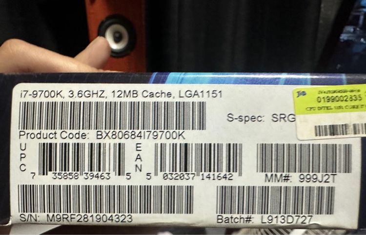 CPU intel core i7 -9700k LGA1151 รูปที่ 2