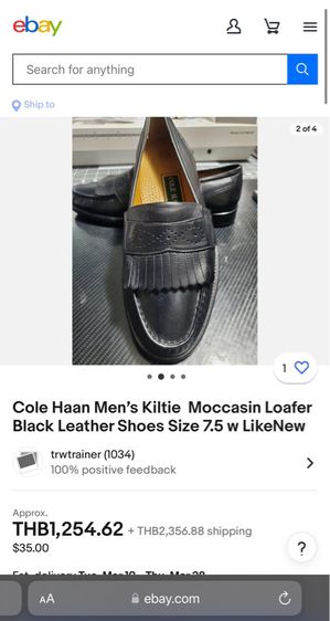 รองเท้าหนังแท้ Cole Haan Sz.12us46eu30cm สีดำ พื้นหนังเย็บ สภาพสวย ไม่ขาดซ่อม ใส่เรียนทำงานได้ รูปที่ 16