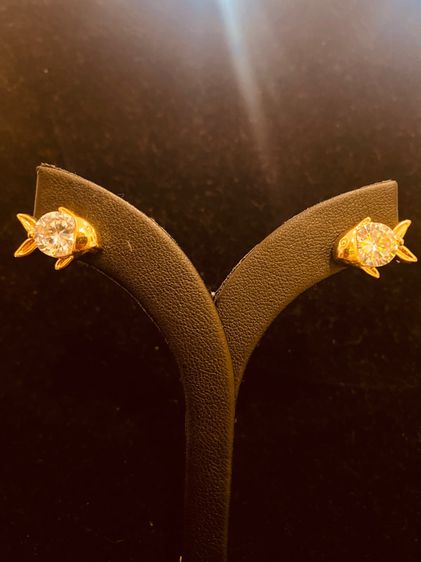 ต่างหู Kate spade แท้ Kate Spade jewelry gold plated FISH CZ cute stud earrings รูปที่ 3