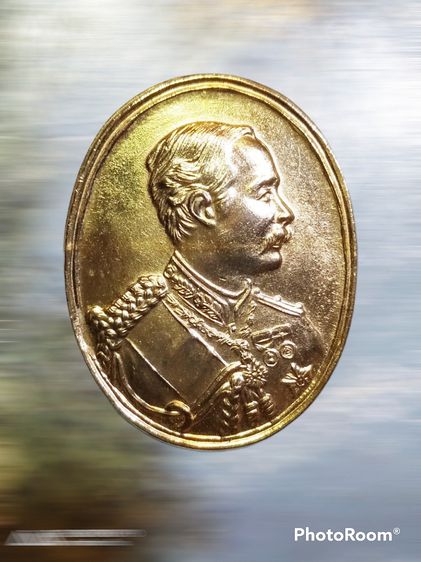 เหรียญรัชกาลที่.๕ ครบ ๓๕๐ ปี วัดพระพุทธบาท เนื้อกระไหล่ทอง ปี.๒๑๖๗ - ๒๕๑๗