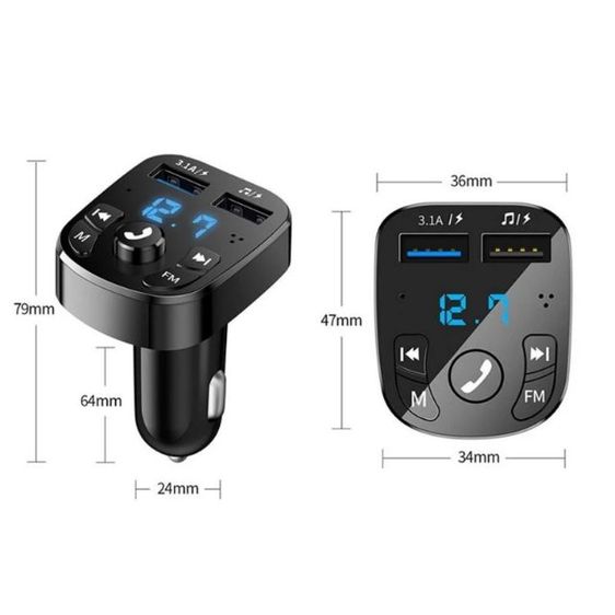 เครื่องส่งสัญญาณ FM ไร้สาย Bluetooth Hand free USB รูปที่ 4