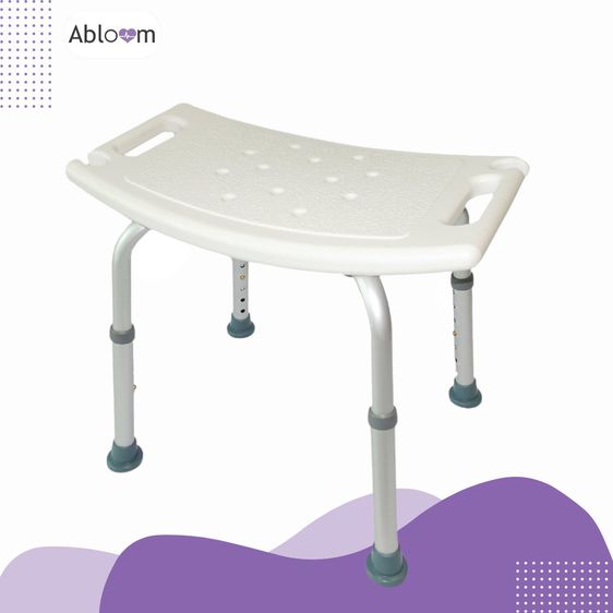 Abloom เก้าอี้อาบน้ำ รุ่นกะทัดรัด ปรับสูงต่ำได้ Aluminum Shower Chair with Height Adjustablend Cross-Training Vest รูปที่ 2