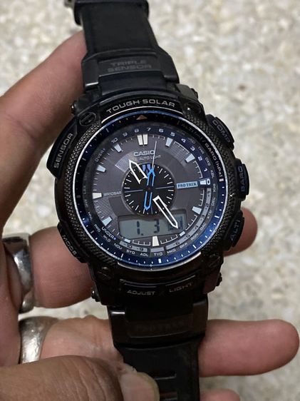 ดำ นาฬิกายี่ห้อ CASIO  PTOTREK รุ่น PRG500y ของแท้มือสอง ระบบแสงอาทิตย์ เดิมๆ 2800฿