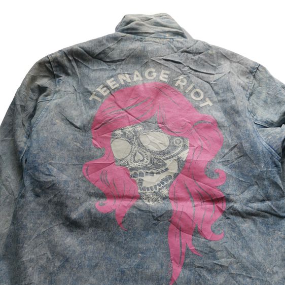 London Vintage Teenage Riot Denim Jacket รอบอก 40” รูปที่ 7